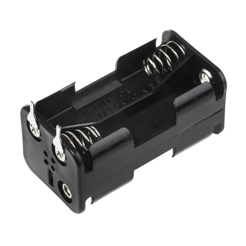 RS PRO AA Battery Holder PCB Mounting Polypropylene Body Coil Spring Termination 4 Cells 611-9605