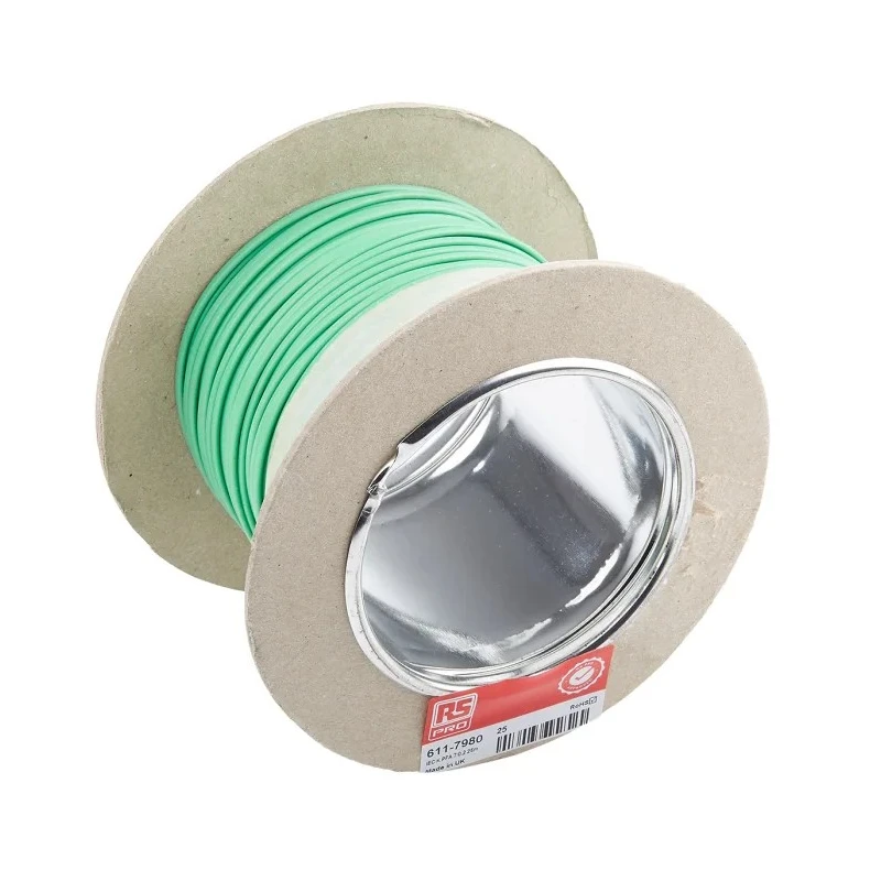 RS PRO Type K Thermocouple Cable/Wire Unscreened 25 m Perfluoroalkoxy Alkane Insulation 260 °C Max 7 x 0.2 mm 611-7980