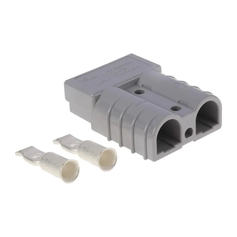 Anderson Power Products SB50 Series 2 Way Male Battery Connector, Straight, Feed Through, 600V, 50A 6319