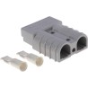 Anderson Power Products SB50 Series 2 Way Male Battery Connector, Straight, Feed Through, 600V, 50A 6319