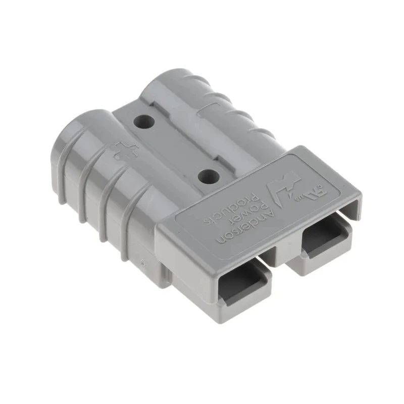 Anderson Power Products SB50 Series 2 Way Male Battery Connector, Straight, Feed Through, 600V, 50A 6319