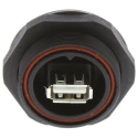 Bulgin USB Connector Straight Panel-Mount 1 Port USB Type A USB 2.0 30V IP68 