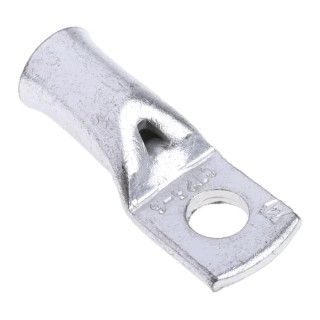 RS PRO Uninsulated Tubular Ring Terminal M6 Stud Size 4 AWG Wire Size Grey 531-065