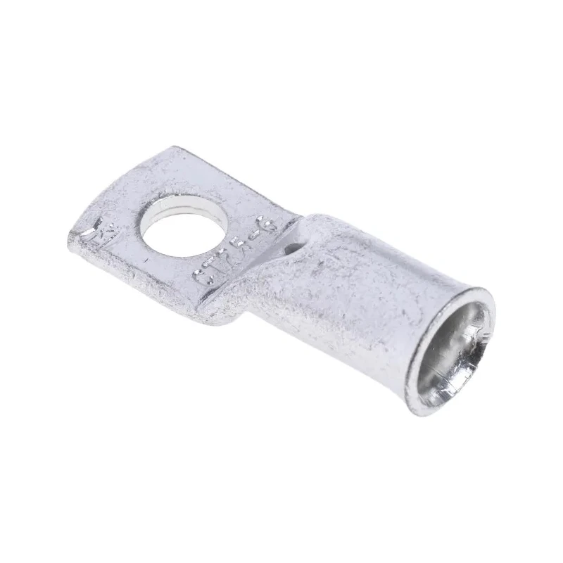 RS PRO Uninsulated Tubular Ring Terminal M6 Stud Size 4 AWG Wire Size Grey 531-065
