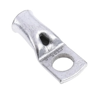 RS PRO Uninsulated Tubular Ring Terminal M8 Stud Size 4 AWG Wire Size Grey 531-071