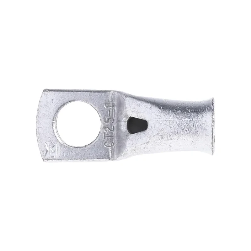 RS PRO Uninsulated Tubular Ring Terminal M8 Stud Size 4 AWG Wire Size Grey 531-071