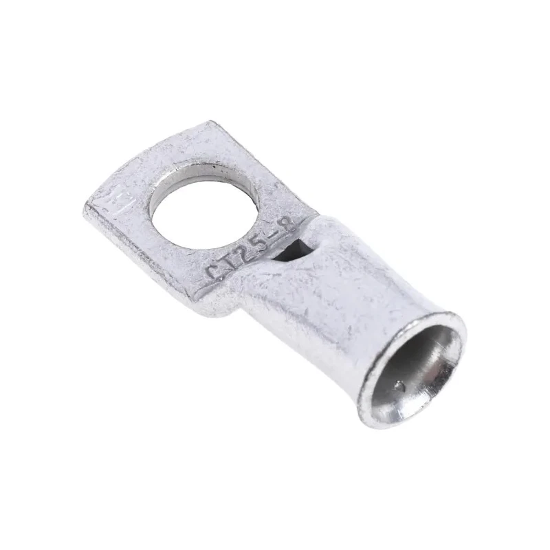 RS PRO Uninsulated Tubular Ring Terminal M8 Stud Size 4 AWG Wire Size Grey 531-071