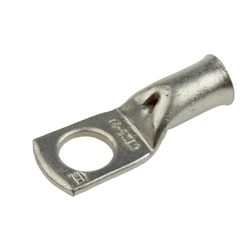 RS PRO Uninsulated Tubular Ring Terminal M10 Stud Size 4 AWG Wire Size Grey 531-087