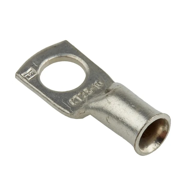 RS PRO Uninsulated Tubular Ring Terminal M10 Stud Size 4 AWG Wire Size Grey 531-087