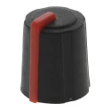 Sifam Black Push-On Potentiometer Knob 11.5 mm Diameter, 14.4 mm Height, 6 mm Splined Shaft 3/03/TP110-006/237/230