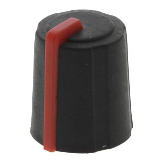 Sifam Black Push-On Potentiometer Knob 11.5 mm Diameter, 14.4 mm Height, 6 mm Splined Shaft 3/03/TP110-006/237/230