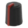Sifam Black Push-On Potentiometer Knob 11.5 mm Diameter, 14.4 mm Height, 6 mm Splined Shaft 3/03/TP110-006/237/230