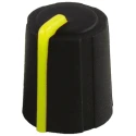 Sifam 11.5 mm Knob Diameter Black Push-On Potentiometer Knob for 6 mm Shaft D Shaped 3/03/DR110-006/237/239