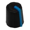 Sifam 11.5 mm Knob Diameter Black Potentiometer Knob for 6 mm Shaft D Shaped 3/03/DR110-006/237/233