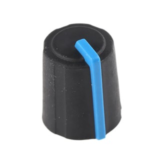 Sifam Black Push-On Potentiometer Knob 11.5 mm Diameter, 14.4 mm Height, 6 mm Splined Shaft 3/03/TP110-006/237/233