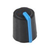 Sifam Black Push-On Potentiometer Knob 11.5 mm Diameter, 14.4 mm Height, 6 mm Splined Shaft 3/03/TP110-006/237/233