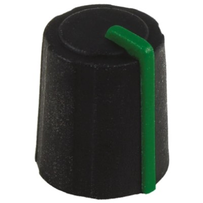 Sifam Potentiometer Knob 11.5 mm Diameter, Black, Push-On for 6 mm D Shaped Shaft 3/03/DR110-006/237/232