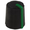 Sifam Potentiometer Knob 11.5 mm Diameter, Black, Push-On for 6 mm D Shaped Shaft 3/03/DR110-006/237/232