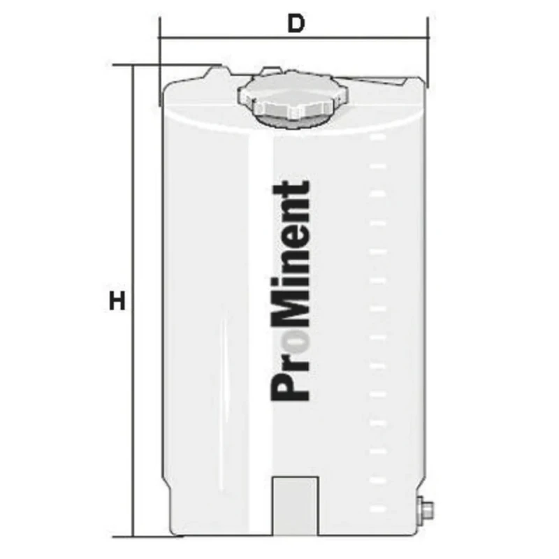 ProMinent Polyethylene 60L Chemical Tank UV Stabilized with Threaded Sockets 791994