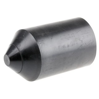 TE Connectivity Heat Shrink Boot End Cap Polyolefin Adhesive Backing Black 100 mm 102L055-37/239CS163