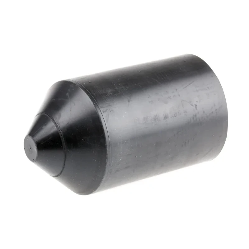 TE Connectivity Heat Shrink Boot End Cap Polyolefin Adhesive Backing Black 100 mm 102L055-37/239CS163