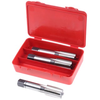 Dormer Metric Standard Straight Flute Hand Tap Set M22 Thread Size, HSS Material, ISO 529, DIN 352 E100M22NO8