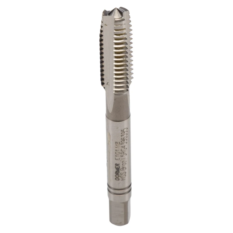 Dormer Metric Standard M8 Left Hand Thread Straight Flute Hand Tap Set, HSS, 63mm Overall Length, DIN 352, 3 Piece E101M8NO8