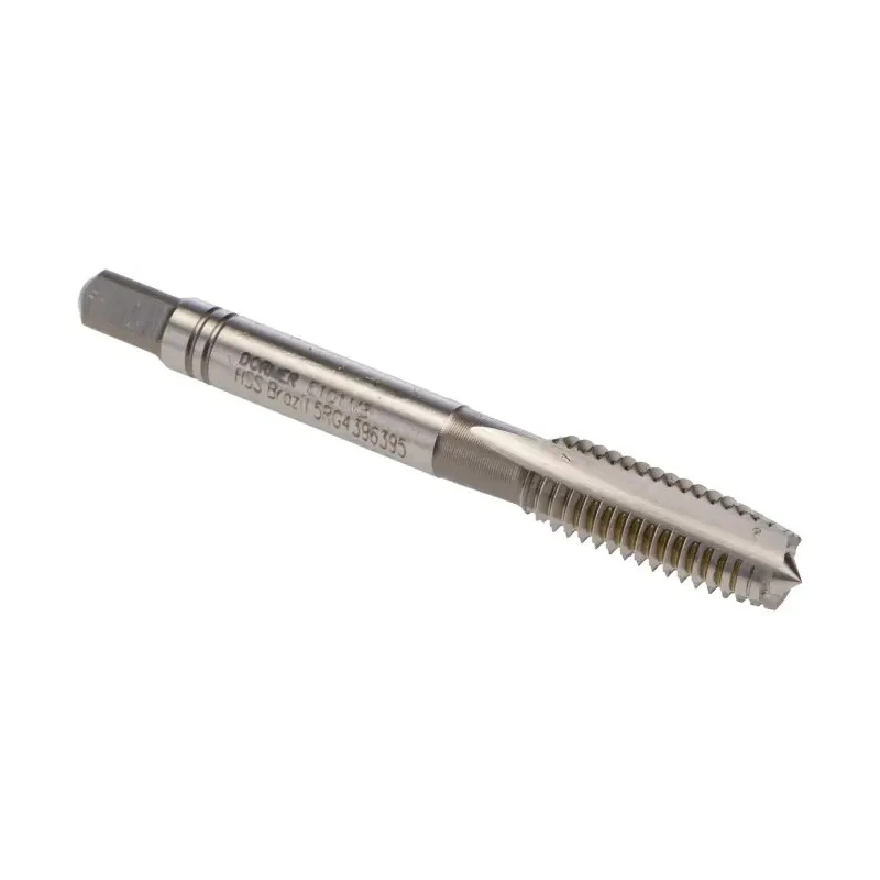 Dormer Metric Standard M8 Left Hand Thread Straight Flute Hand Tap Set, HSS, 63mm Overall Length, DIN 352, 3 Piece E101M8NO8