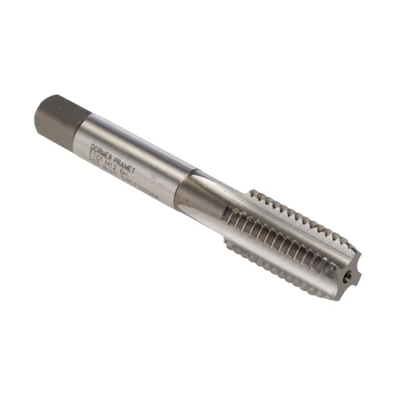 Dormer M12 Thread Metric Standard Straight Flute Left Hand High Speed Steel Hand Tap Set 3 Pieces E101M12NO8