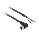 Telemecanique Sensors Female 4 Way Right Angle to Unterminated Free End Sensor Actuator Cable, 5 m XZCP1241L5