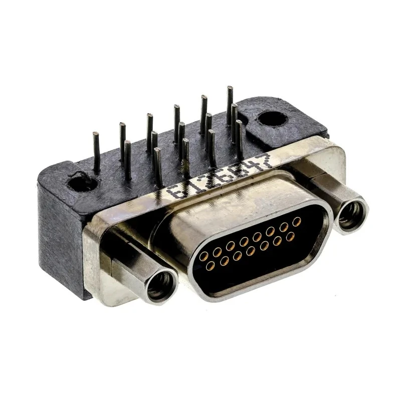 Glenair 15 Way Right Angle D-Sub Connector Female 2.54 mm Pitch Through Hole MWDM2L-15SCBRP-.110
