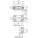 Glenair 15 Way Right Angle D-Sub Connector Female 2.54 mm Pitch Through Hole MWDM2L-15SCBRP-.110