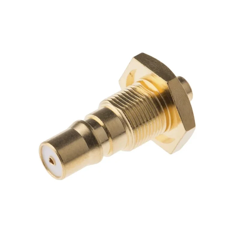 Huber+Suhner QMA Series Coaxial Connector Panel Mount Female 50 Ω Straight Body Solder 24_QMA-50-2-1/111_NE