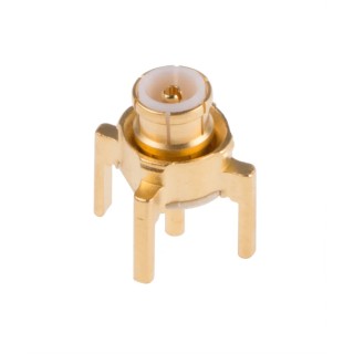 Huber+Suhner MMBX Series Coaxial Connector Through Hole Male, 50 Ω, Straight Body, Solder Termination 81_MMBX-50-0-2/111_NE