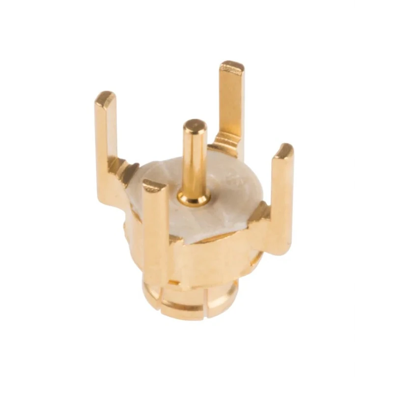 Huber+Suhner MMBX Series Coaxial Connector Through Hole Male, 50 Ω, Straight Body, Solder Termination 81_MMBX-50-0-2/111_NE