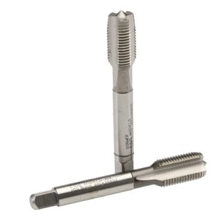 Dormer Hand Tap Set, M10 Thread, Metric Fine Standard, Straight Flute, High-Speed Steel, 63mm Overall Length E105M10X1.0NO9