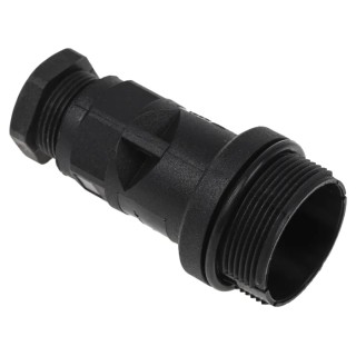 Bulgin Straight Circular Connector Backshell Polyamide Housing Black 61.5mm Length PX0801