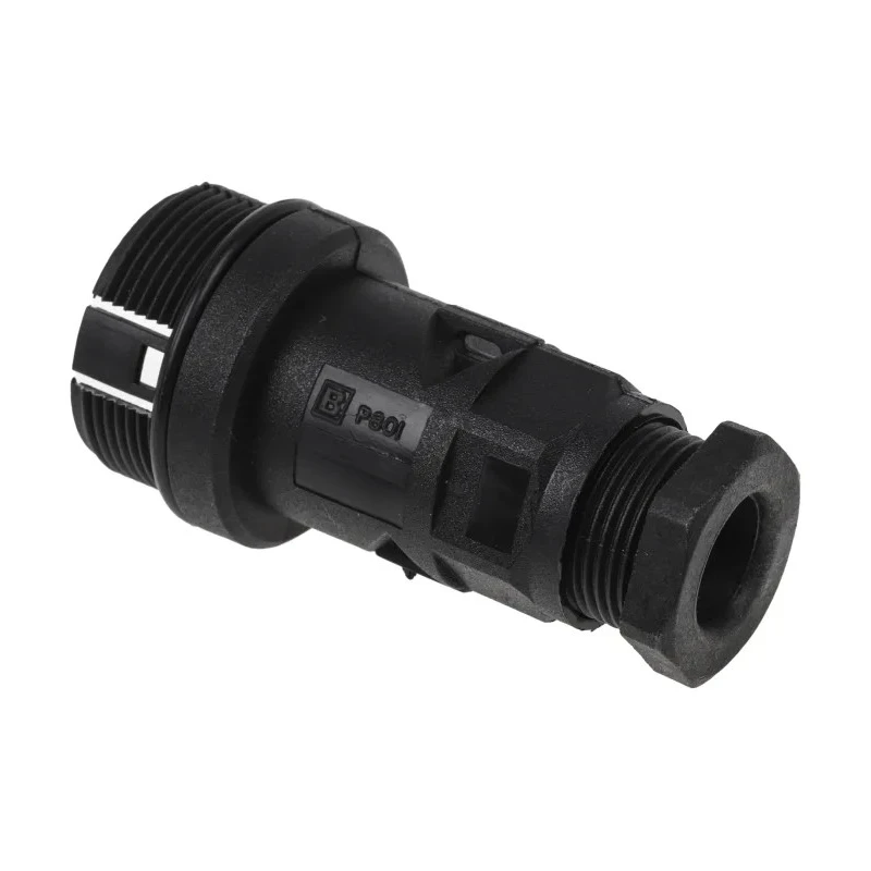 Bulgin Straight Circular Connector Backshell Polyamide Housing Black 61.5mm Length PX0801