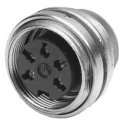 Amphenol Industrial signalmate C091 5 Pole Straight M16 DIN Socket Panel Mount 5A 300V Screw-On T3363 100 RS