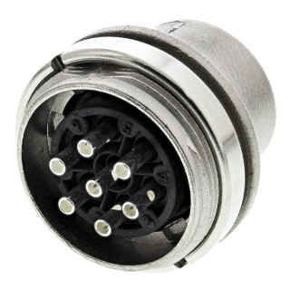 Amphenol Industrial signalmate C091 7 Pole Straight M16 DIN Plug, 5A, 300V, IP40, Screw-On Panel Mount T3477 000 RS