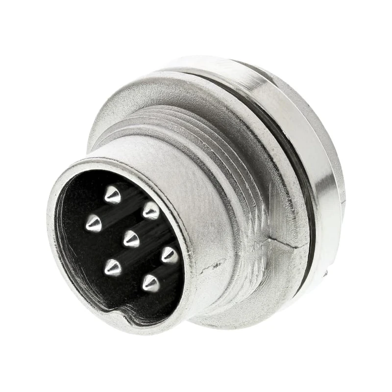 Amphenol Industrial signalmate C091 7 Pole Straight M16 DIN Plug, 5A, 300V, IP40, Screw-On Panel Mount T3477 000 RS