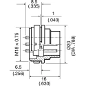 Amphenol Industrial signalmate C091 7 Pole Straight M16 DIN Plug, 5A, 300V, IP40, Screw-On Panel Mount T3477 000 RS