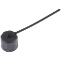 Bulgin EXP Dust Cap, Shell Size 22 mm, IP68 Rated, Nickel Finish, Polyester, Nitrile, Silicone Rubber 