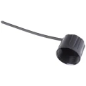 Bulgin EXP Dust Cap, Shell Size 22 mm, IP68 Rated, Nickel Finish, Polyester, Nitrile, Silicone Rubber 