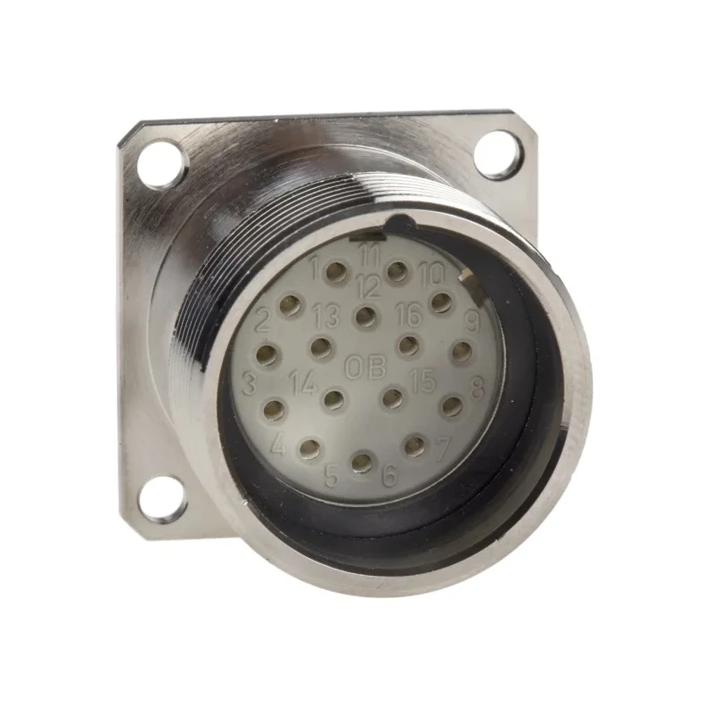 Lapp Circular Connector, 16 Contacts, Panel Mount Socket, Female, 19.5 mm, IP65, Screw Lock, Copper 50101200+00008707