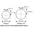 Bulgin Circular Connector, Miniature Panel Mount Socket, 3 Contacts, Female, IP68, Threaded Mating, 380V, 5A, Mini PX0805