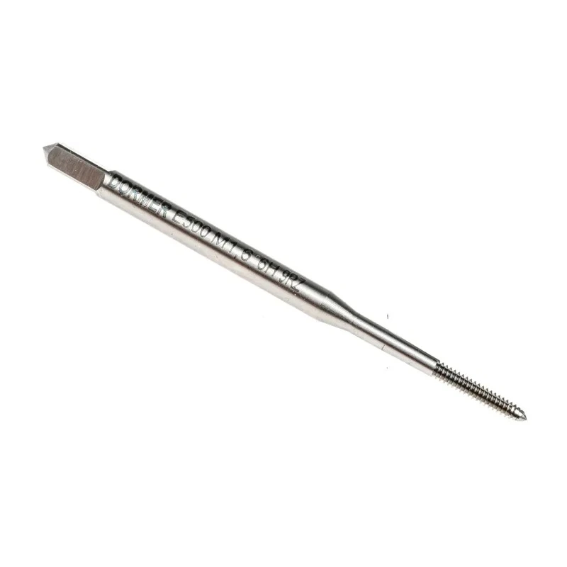 Dormer Metric Standard Machine Threading Tap M1.6 Thread, Straight Flute, Right Hand, HSS, ISO 529 E500M1.6NO3