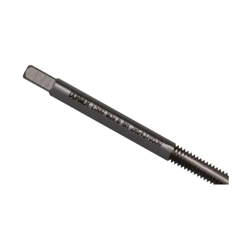 Dormer Metric Standard Straight Flute Machine Threading Tap M3 Thread Size 48mm Overall Length HSS Material ISO E500M3X.6NO3