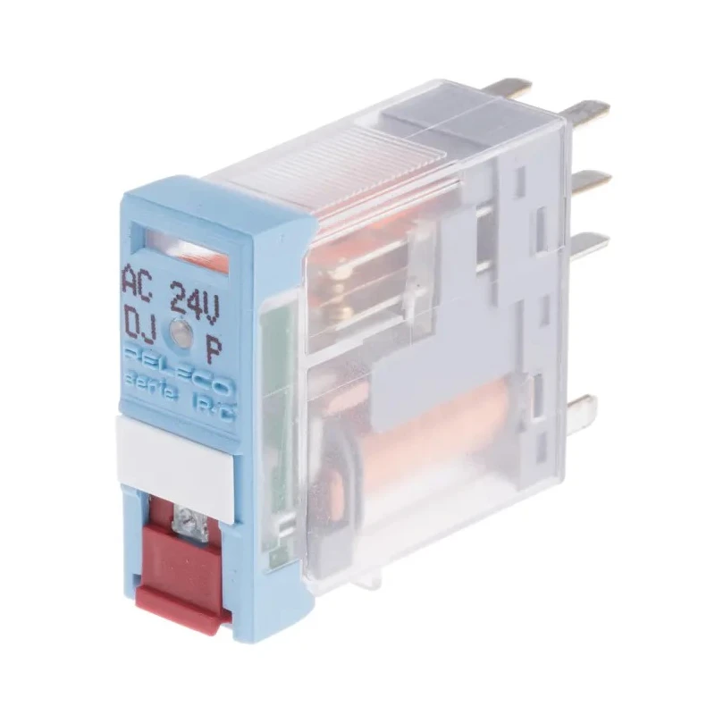 Releco PCB Power Relay 24V ac Coil 5A Switching Current DPDT C12A21X24A