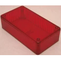 Hammond 1591 Series Transparent Red Polycarbonate Enclosure 57 mm x 191 mm x 110 mm IP54 